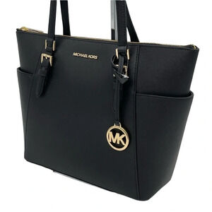 Michael Kors Charlotte Tote Bag Black/Gold